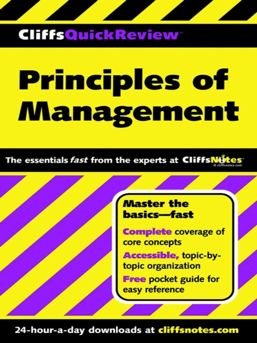 Title details for CliffsQuickReview Principles of Management by Ellen A. Benowitz - Available